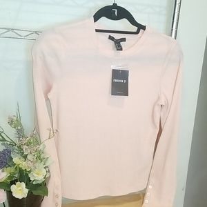 💗NEW💗FOREVER 21 LIGHT PINK SHIRT NWT